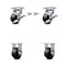 Service Caster 4 Inch Glass Filled Nylon Caster Set with 2 Brakes/Swivel Lock 2 Rigid SCC SCC-30CS420-GFNB-TLB-BSL-2-R-2 - alternate 6
